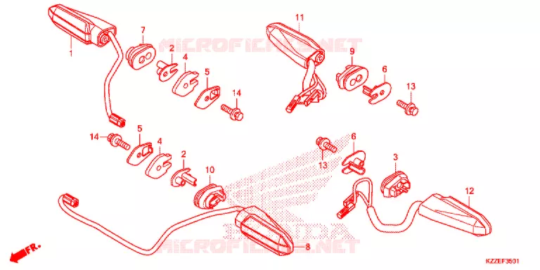 CLIGNOTANT (CRF250RL/RLA) Honda MOTO 250 CRF 2018  CRF250RLAJ