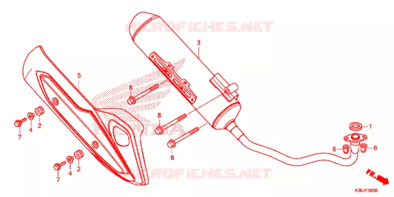 SILENCIEUX D'ECHAPPEMENT Honda SCOOTER 150 PCX 2018  WW150J