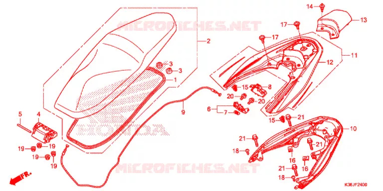 SELLE Honda SCOOTER 150 PCX 2018  WW150J