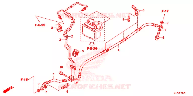DURITE DE FREIN ARRIERE Honda MOTO 750 SHADOW 2019  VT750CSJ