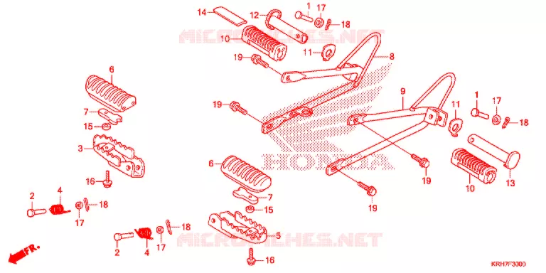REPOSE PIED Honda MOTO 150 XR 2020  XR150LEKJ