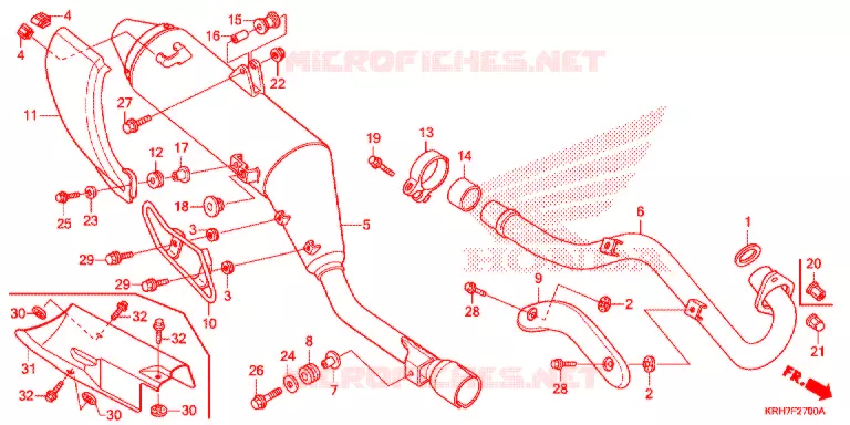 SILENCIEUX D'ECHAPPEMENT Honda MOTO 150 XR 2021  XR150LEKJ