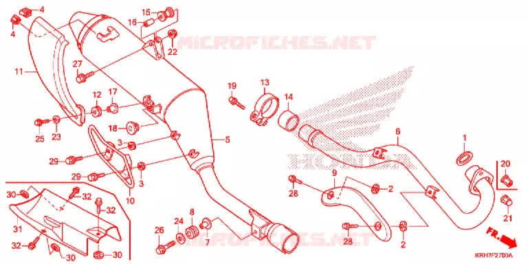 SILENCIEUX D'ECHAPPEMENT Honda MOTO 150 XR 2020  XR150LEKJ