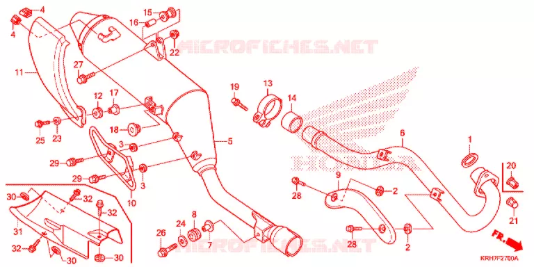 SILENCIEUX D'ECHAPPEMENT Honda MOTO 150 XR 2020  XR150LEKJ