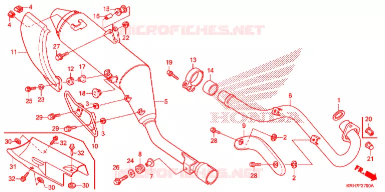 SILENCIEUX D'ECHAPPEMENT Honda MOTO 150 XR 2019  XR150LEKJ