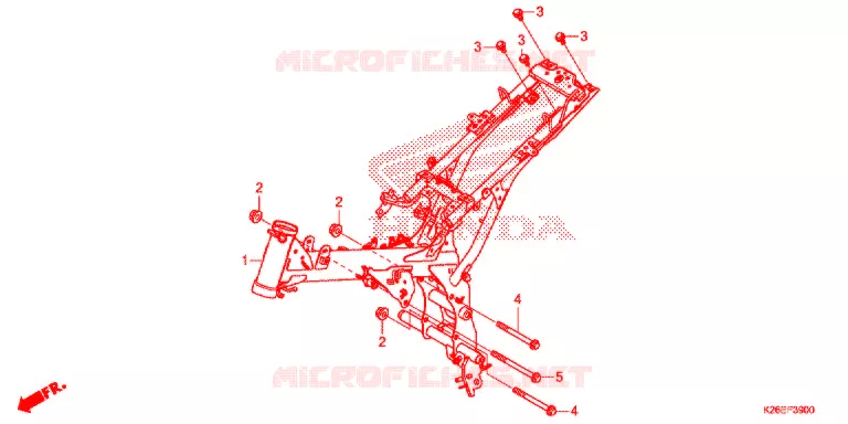CADRE Honda MOTO 125 MSX 2017  MSX125H_TH