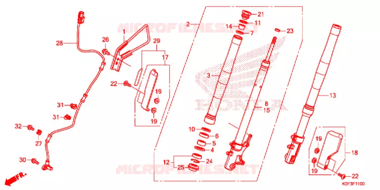FOURCHE Honda MOTO 125 MONKEY 2018  Z125MAK