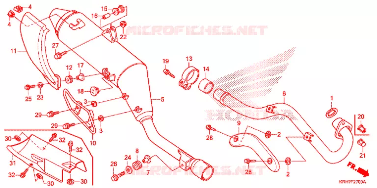 SILENCIEUX D'ECHAPPEMENT Honda MOTO 150 XR 2016  XR150LEKE