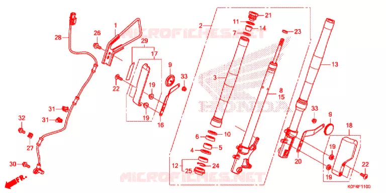 FOURCHE Honda MOTO 125 MONKEY 2019  Z125MK