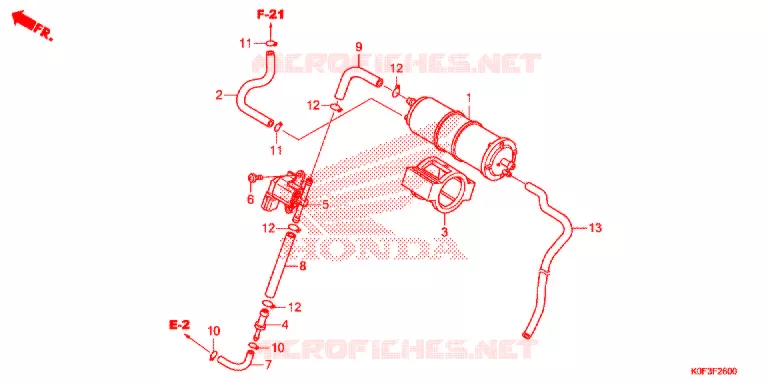 SYSTÈME DE RECYCLAGE DES GAZ Honda MOTO 125 MONKEY 2021  Z125MK