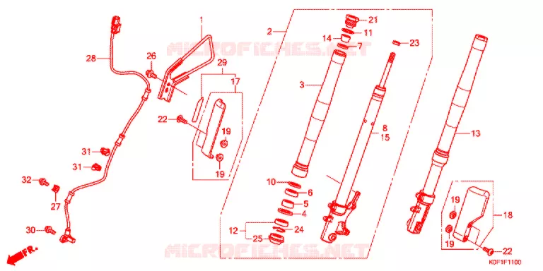 FOURCHE Honda MOTO 125 MONKEY 2021  Z125MAK