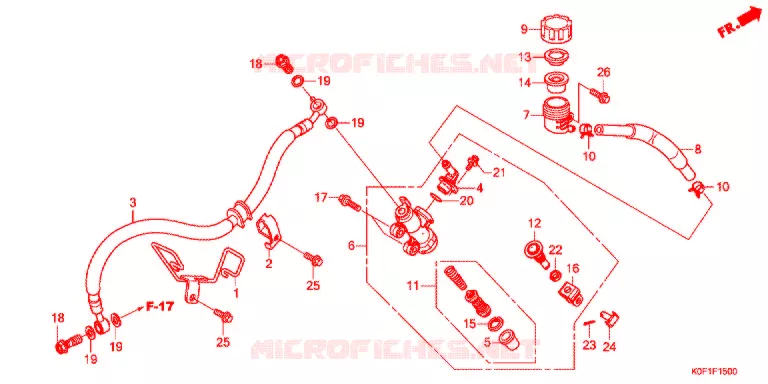 MAITRE CYLINDRE DE FREIN ARRIERE Honda MOTO 125 MONKEY 2021  Z125MAK
