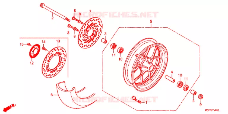 ROUE AVANT Honda MOTO 125 MONKEY 2020  Z125MAK