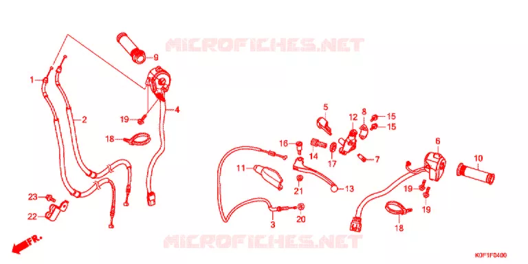 LEVIER DE GUIDON - CABLE - COMMODO Honda MOTO 125 MONKEY 2018  Z125MK