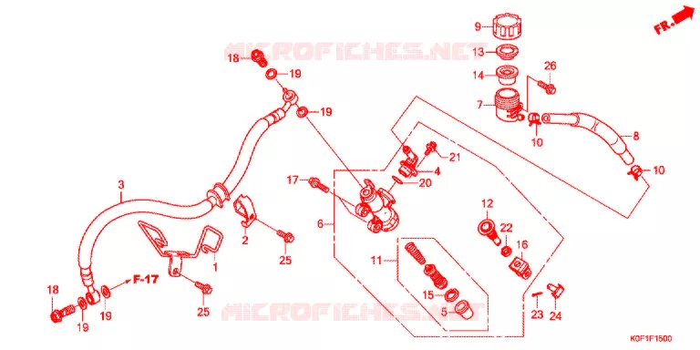 MAITRE CYLINDRE DE FREIN ARRIERE Honda MOTO 125 MONKEY 2020  Z125MK