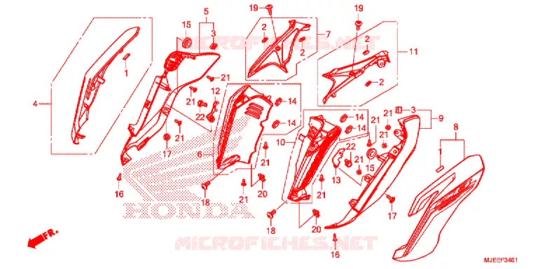 OUIES DE RADIATEUR (2) Honda MOTO 650 CB 2020  CB650FAJ