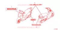 AUTOCOLLANTS pour Honda LEAD 125 de 2018
