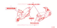 AUTOCOLLANTS pour Honda LEAD 125 de 2018