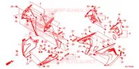 CARENAGES LATERAUX AVANT   SABOT pour Honda CBR 650 F RED de 2018