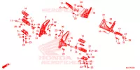 REPOSE PIED pour Honda CBR 650 F RED de 2018
