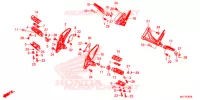 REPOSE PIED pour Honda CBR 650 F RED de 2018