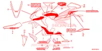 AUTOCOLLANTS (2) pour Honda CBR 1000 VICTORY RED de 2017