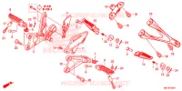 REPOSE PIED pour Honda CBR 1000 VICTORY RED de 2017