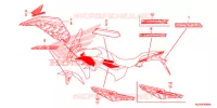 AUTOCOLLANTS pour Honda CB 500 X ABS de 2017