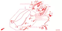 SELLE   POIGNEE ARRIERE pour Honda CB 500 X ABS de 2017