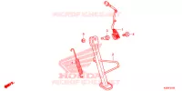 BEQUILLE pour Honda CB 300 F ABS CHROMOSPHERE RED de 2019