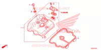 COUVRE CULASSE pour Honda CB 300 F CHROMOSPHERE RED de 2019
