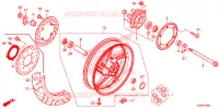 ROUE ARRIERE pour Honda CB 300 F CHROMOSPHERE RED de 2019