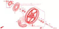 ROUE AVANT pour Honda CB 300 F CHROMOSPHERE RED de 2019
