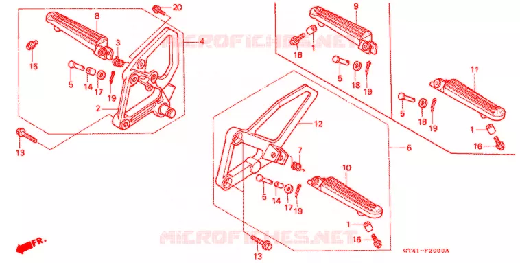 REPOSE PIED Honda MOTO 50 NSR 1987  NSR50H