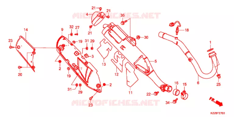 SILENCIEUX D'ECHAPPEMENT Honda MOTO 250 CRF 2018  CRF250RLAJ