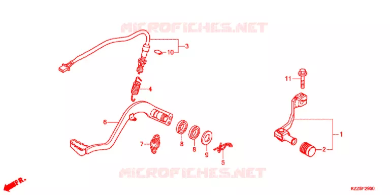 PEDALE Honda MOTO 250 CRF 2018  CRF250RLDJ