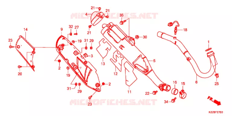 SILENCIEUX D'ECHAPPEMENT Honda MOTO 250 CRF 2018  CRF250RLDJ