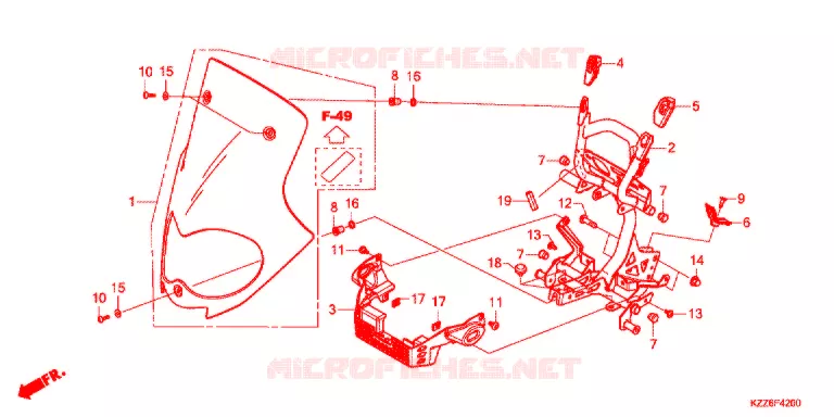 PARE-BRISE Honda MOTO 250 CRF 2018  CRF250RDAJ