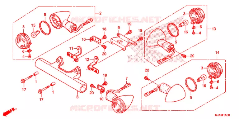CLIGNOTANT Honda MOTO 750 SHADOW 2017  VT750C2BH
