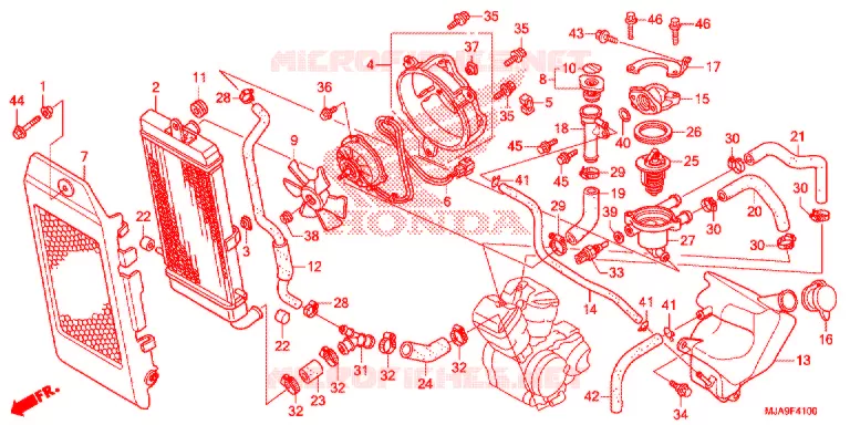 RADIATEUR Honda MOTO 750 SHADOW 2017  VT750C2BH