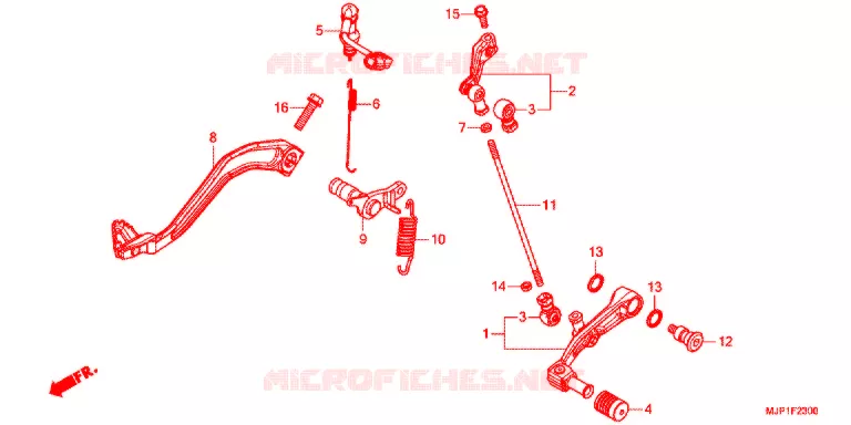 PEDALE Honda MOTO 1000 AFRICA-TWIN 2016  CRF1000DG