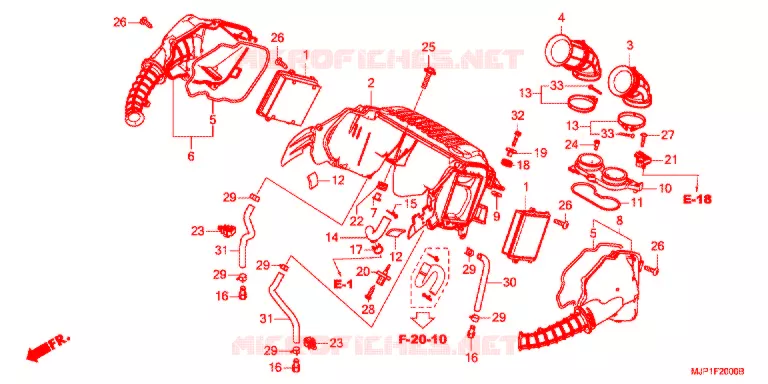 FILTRE A AIR Honda MOTO 1000 AFRICA-TWIN 2016  CRF1000DG