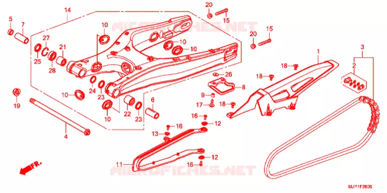 BRAS OSCILLANT Honda MOTO 1000 AFRICA-TWIN 2017  CRF1000AH