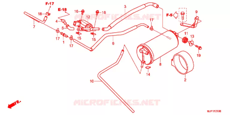 SYSTÈME DE RECYCLAGE DES GAZ Honda MOTO 1000 AFRICA-TWIN 2017  CRF1000AH