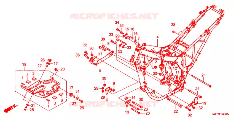 CADRE Honda MOTO 1000 AFRICA-TWIN 2017  CRF1000DH