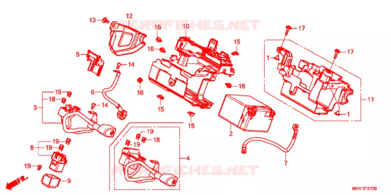 BATTERIE Honda MOTO 1000 AFRICA-TWIN 2018  CRF1000AL2J