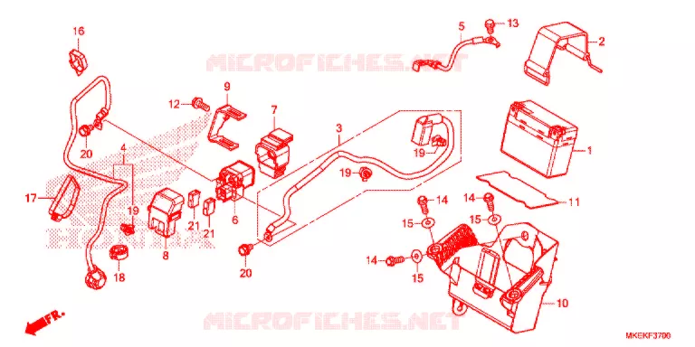 BATTERIE Honda MOTO 450 CRF 2021  CRF450RK