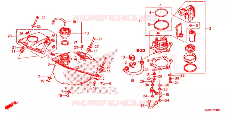 RESERVOIR A CARBURANT (CRF450R/RWE) Honda MOTO 450 CRF 2020  CRF450RK