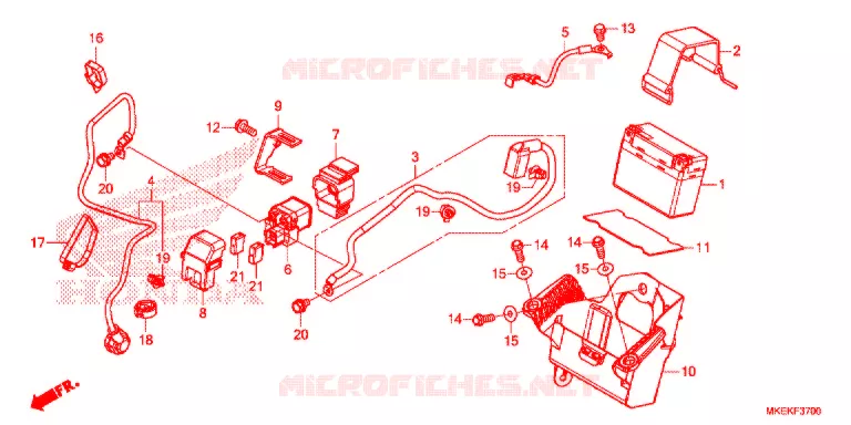 BATTERIE Honda MOTO 450 CRF 2019  CRF450RK