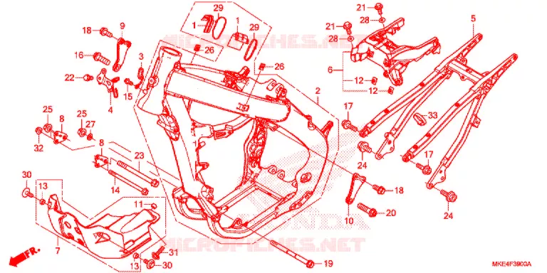 CADRE Honda MOTO 450 CRF 2021  CRF450RXJ